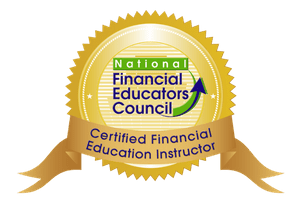 gold badge for National Financial Educators Council's Certified Financial Education Instructor