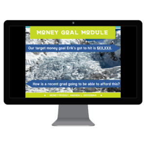 computer screenshot of Money Goal Module