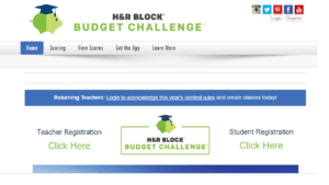 screenshot of H&R Block's Budget Competition