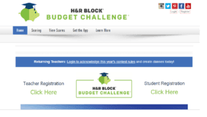 screenshot of H&R Block's Budget Competition
