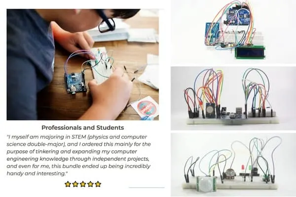 kid using materials in a creation crate subscription box to create a STEM project