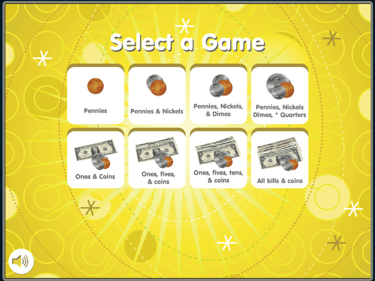 screenshot of money bingo app