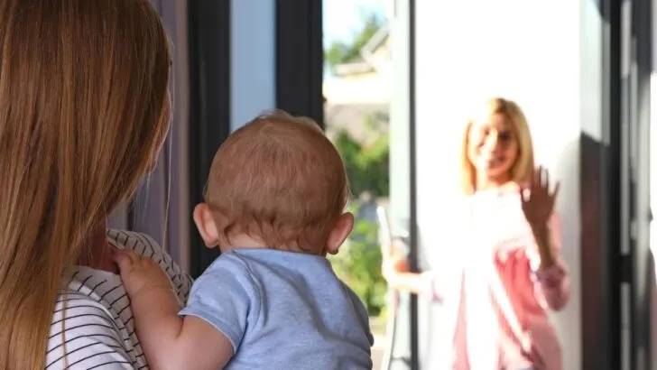 mom leaving son to be watched by teen babysitter