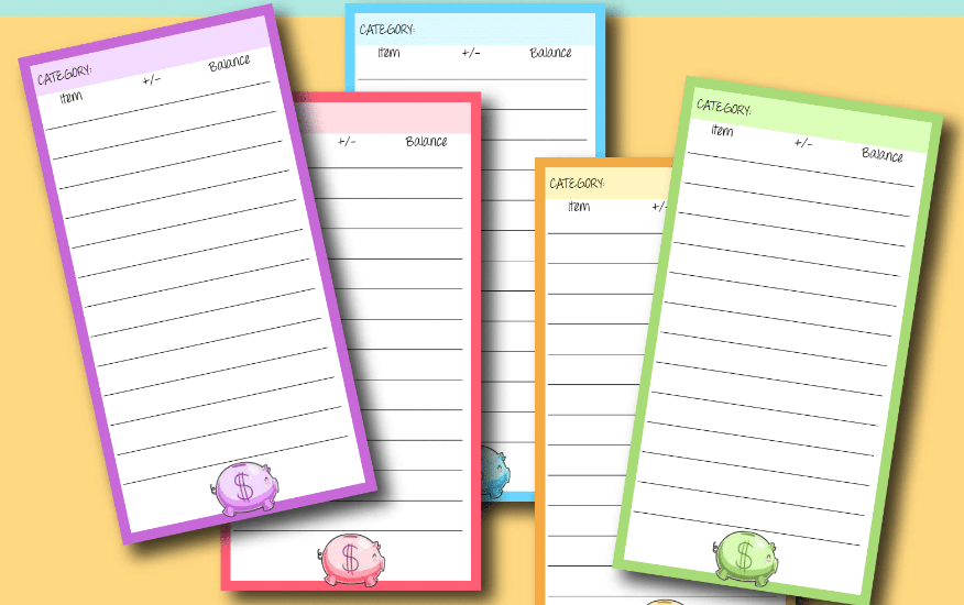 screenshot of kid budgeting envelope system