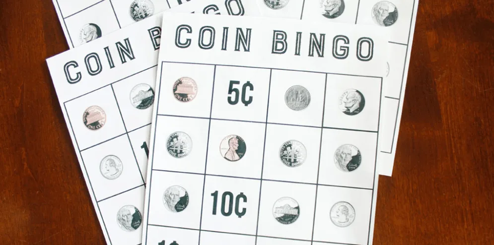 screenshot of coin bingo money game