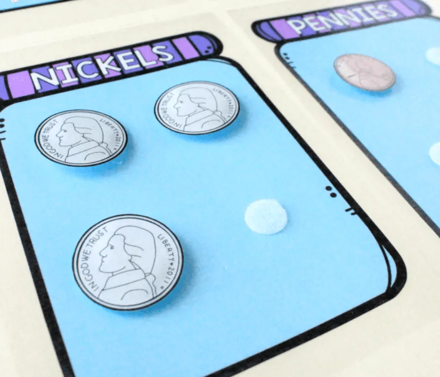 Piggy Bank Coin Recognition Sorting Activity (Teacher-Made)