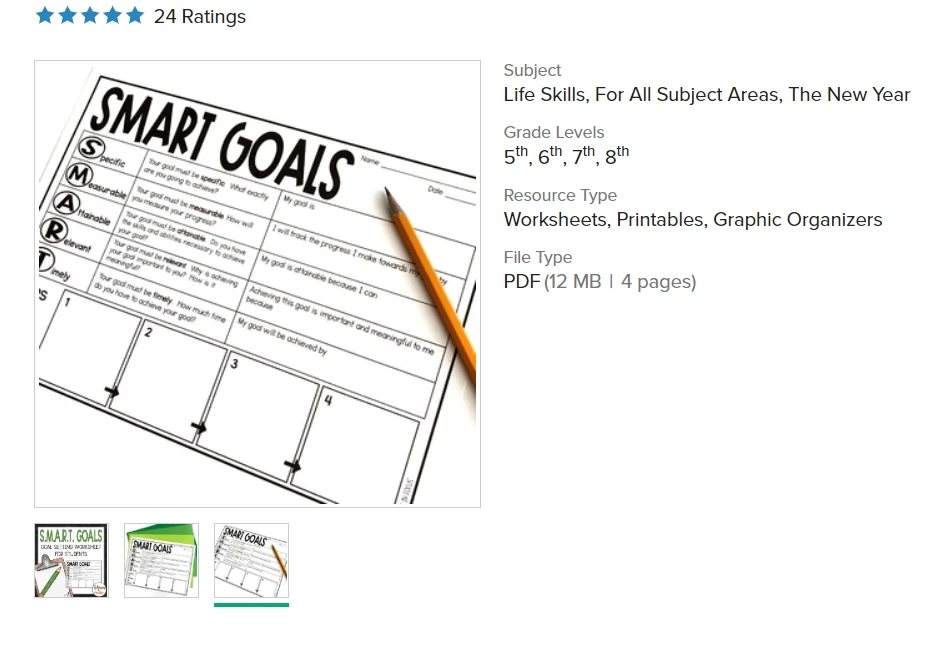 Stylish Goal Setting Worksheets To Print (PDF, FREE)