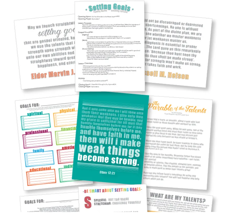 screenshot of biblical based goal setting workbook pdf for teens