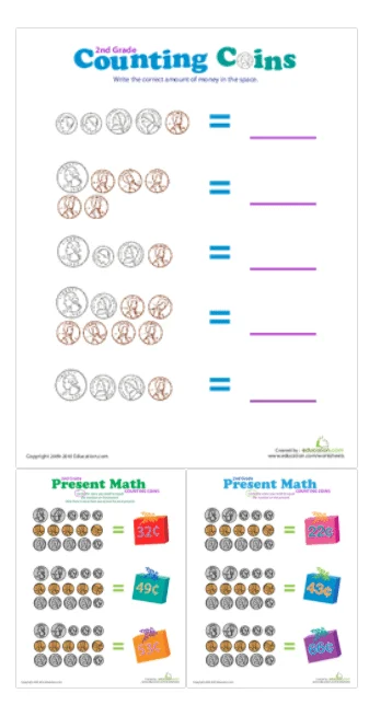 Second grade touch math worksheets