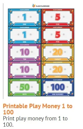 screenshot of school play money called class playground