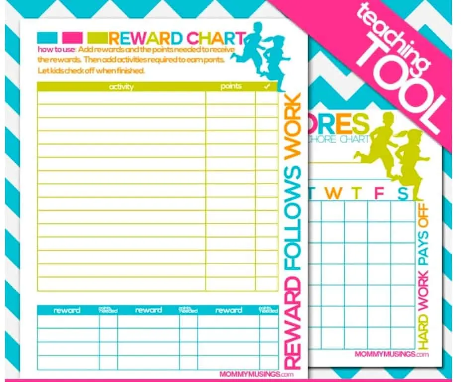 screenshot of my responsibility chart printable