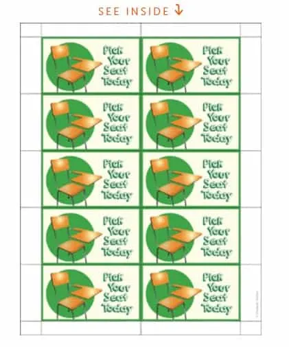 screenshot of scholastic printable good job tickets for classroom rewards