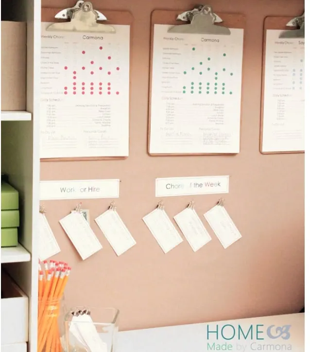 screenshot of task center chore system reward chart for kids