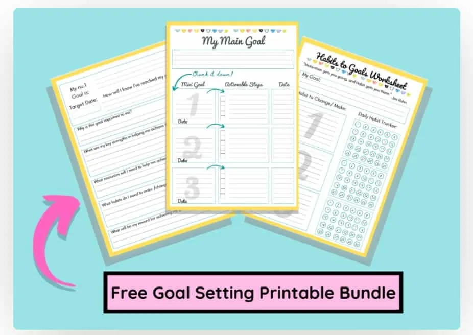 Stylish Goal Setting Worksheets To Print (PDF, FREE)