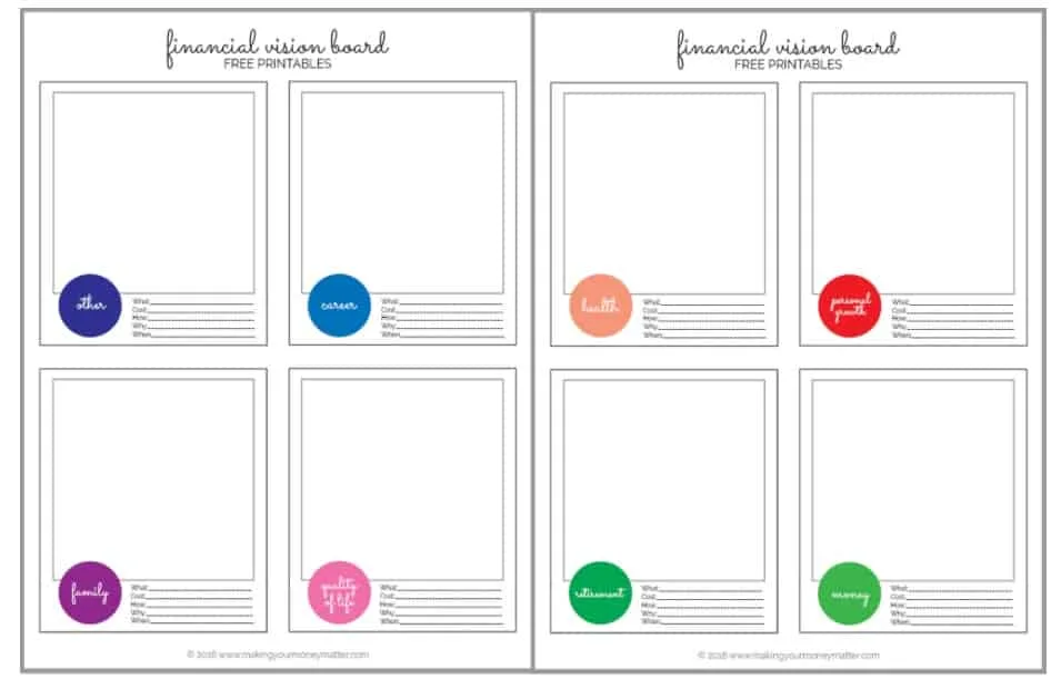 Free Printable Vision Board Template Vision Board Template 27 Cute 