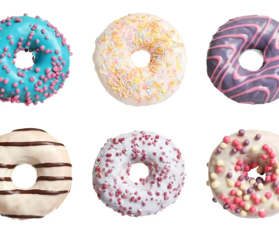 six colorful donut soaps - things kids can make and sell
