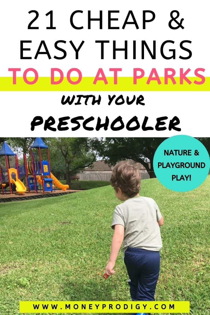 preschooler running toward playground, text overlay 