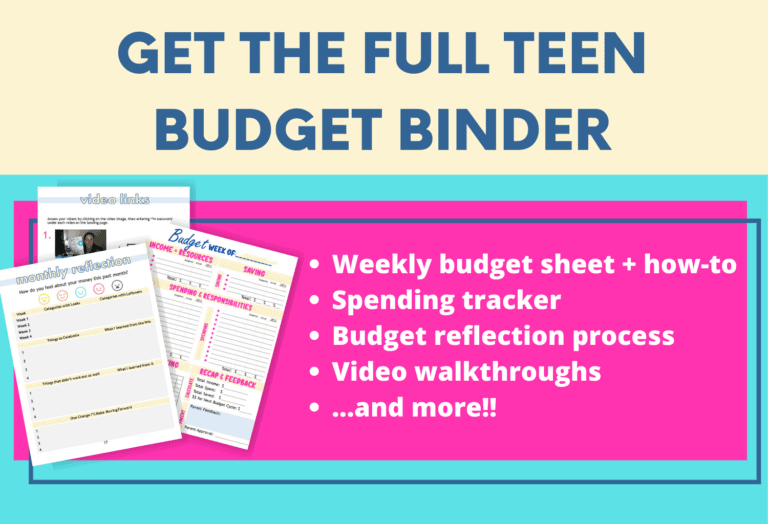 7 Free Teen Budget Worksheets &amp; Tools (Start Your Teenager Budgeting)