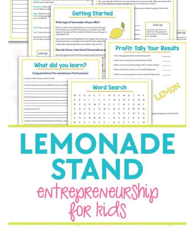 10 Lemonade Stand Worksheets (Math, Business Plan, Budgeting, etc.)