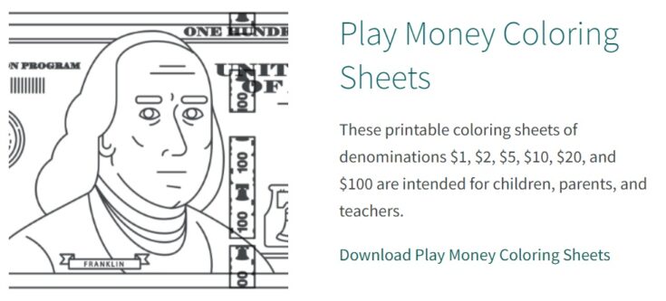 19 Best Money Coloring Pages (Both Coins & Bills)