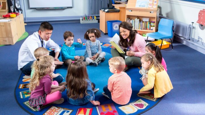 preschool learning circle with teaching reading preschool money book