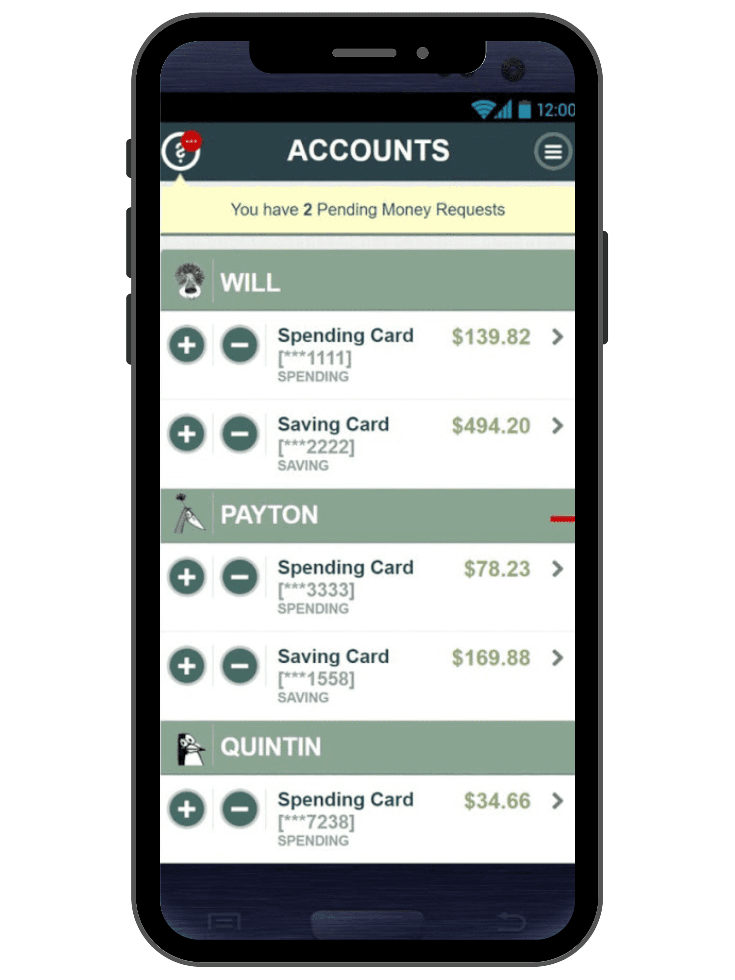 FamZoo App + Prepaid Debit Card OR IOU Account