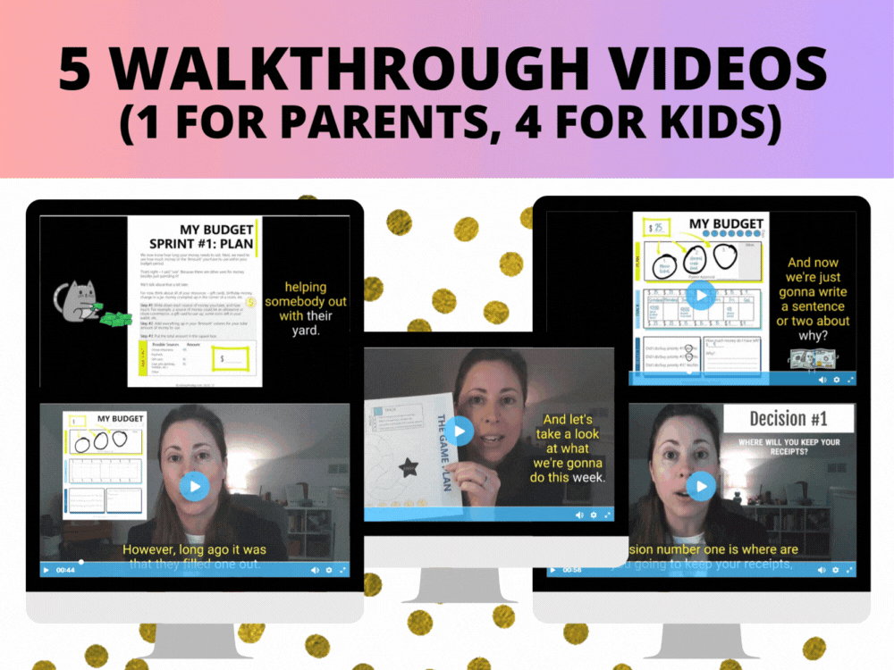 Shows three of the walkthrough videos with the product