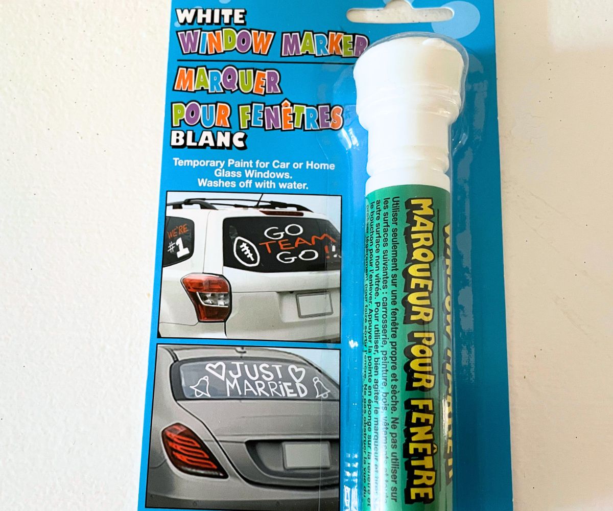 window marker package on white background