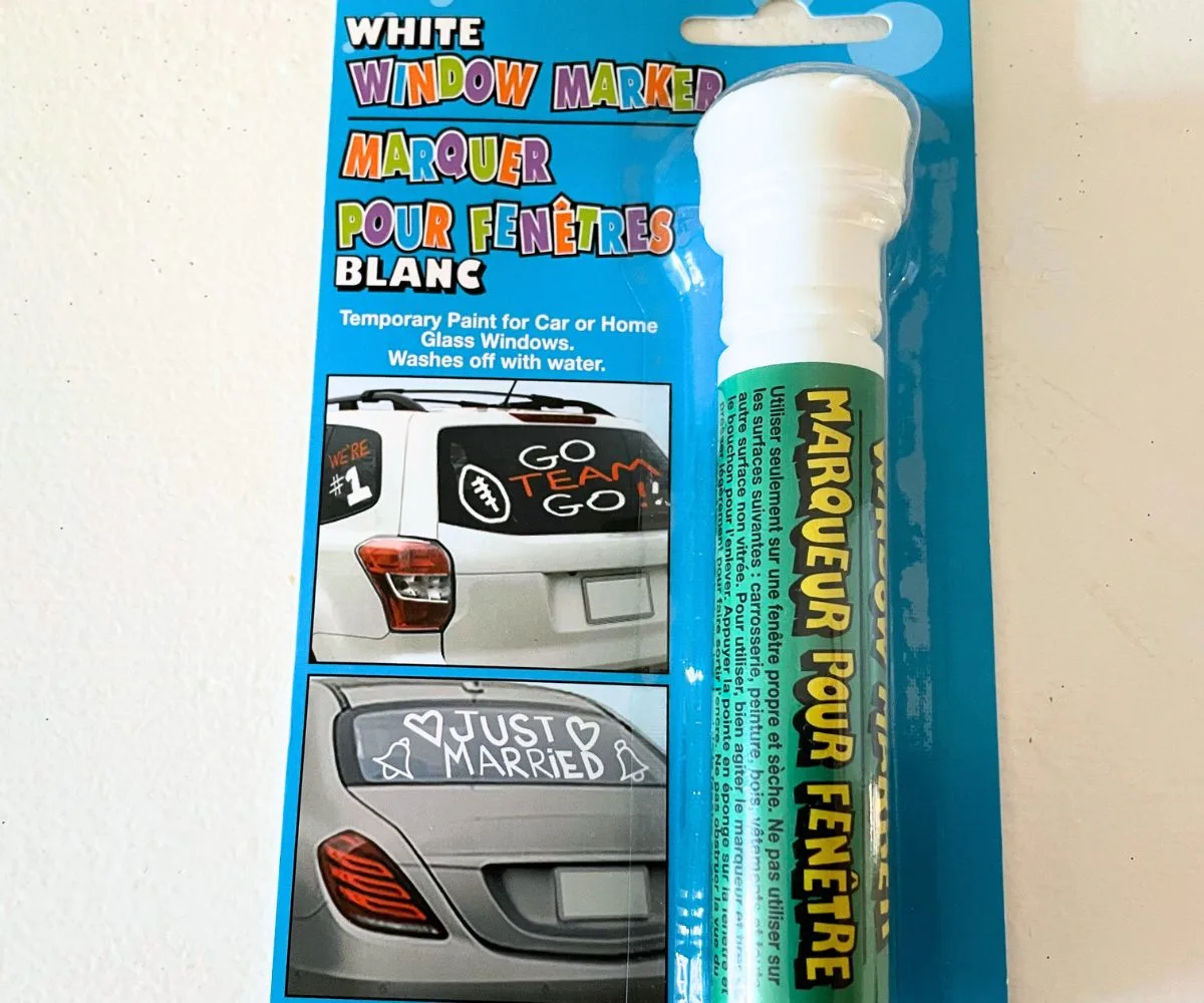 window marker package on white background