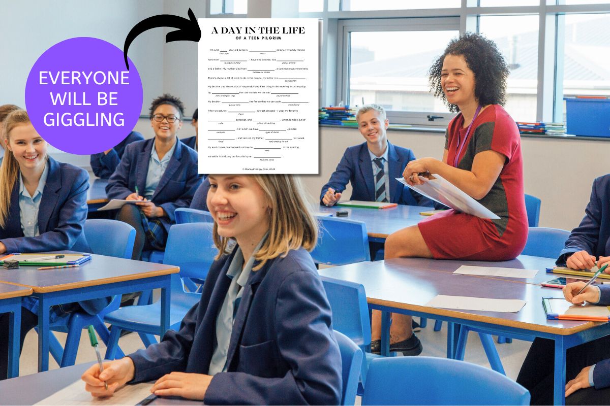 classroom full of teens in school uniform having so much fun