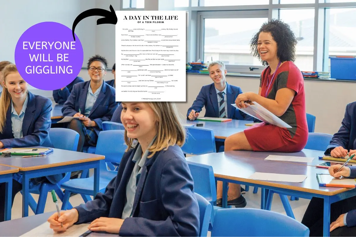 classroom full of teens in school uniform having so much fun