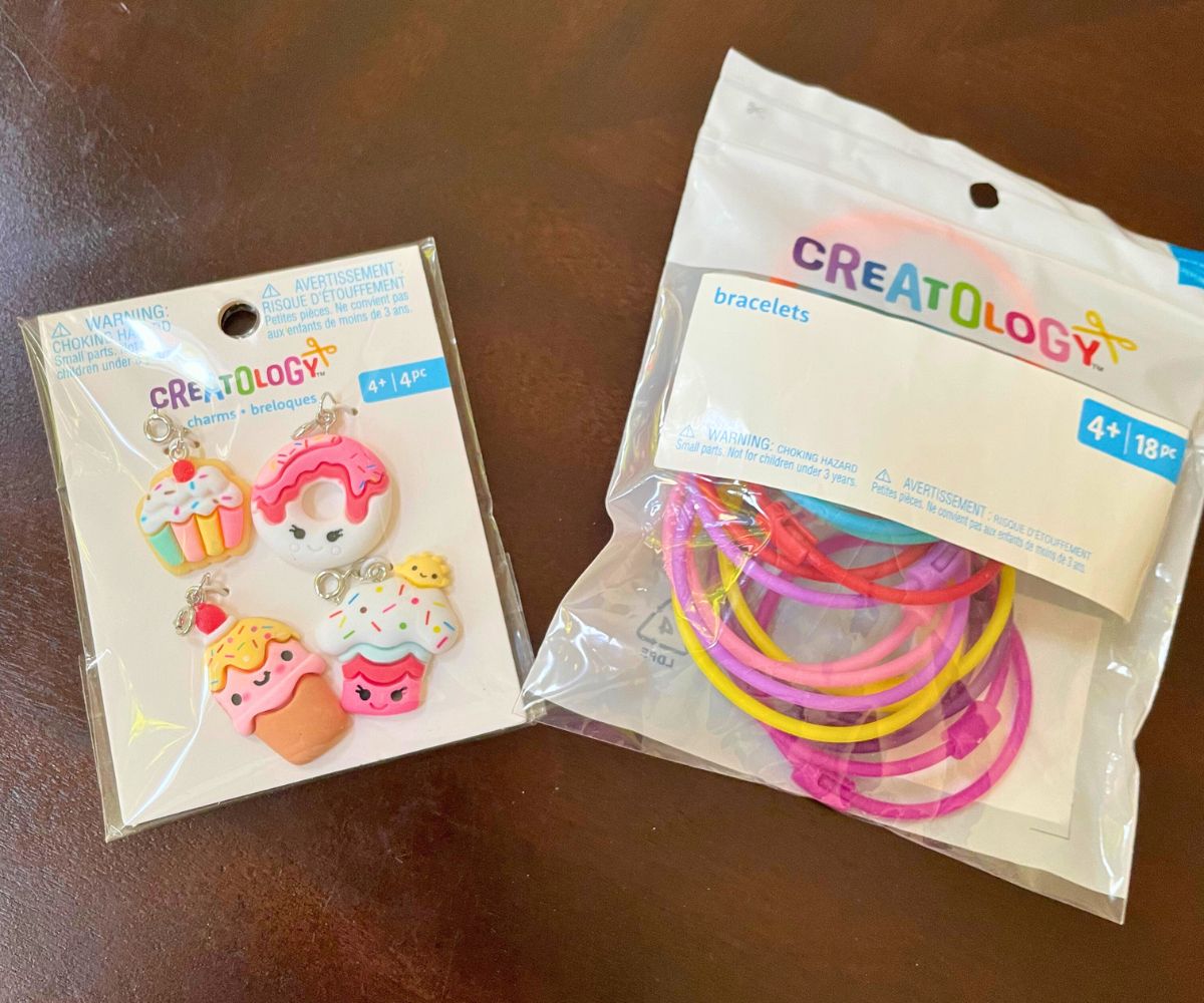 package of Creatology colorful bracelets, and colorful charms