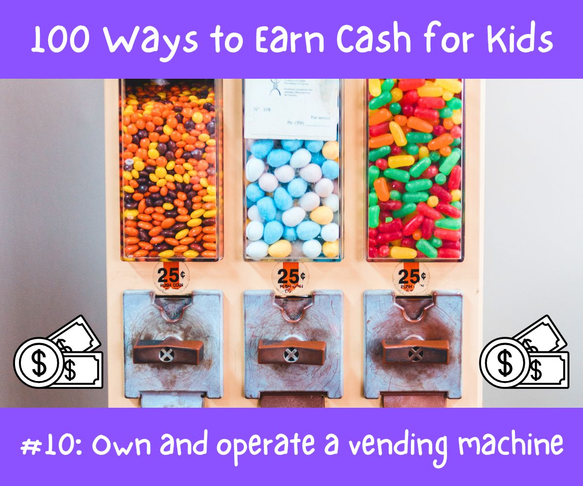 three candy vending machines