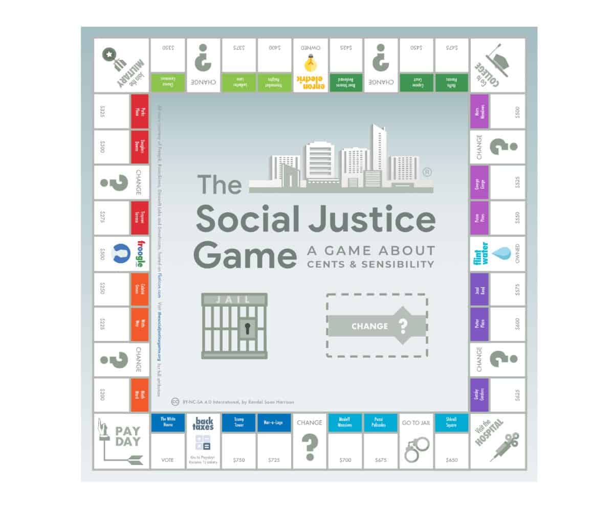 A look at The Social Justice Game board