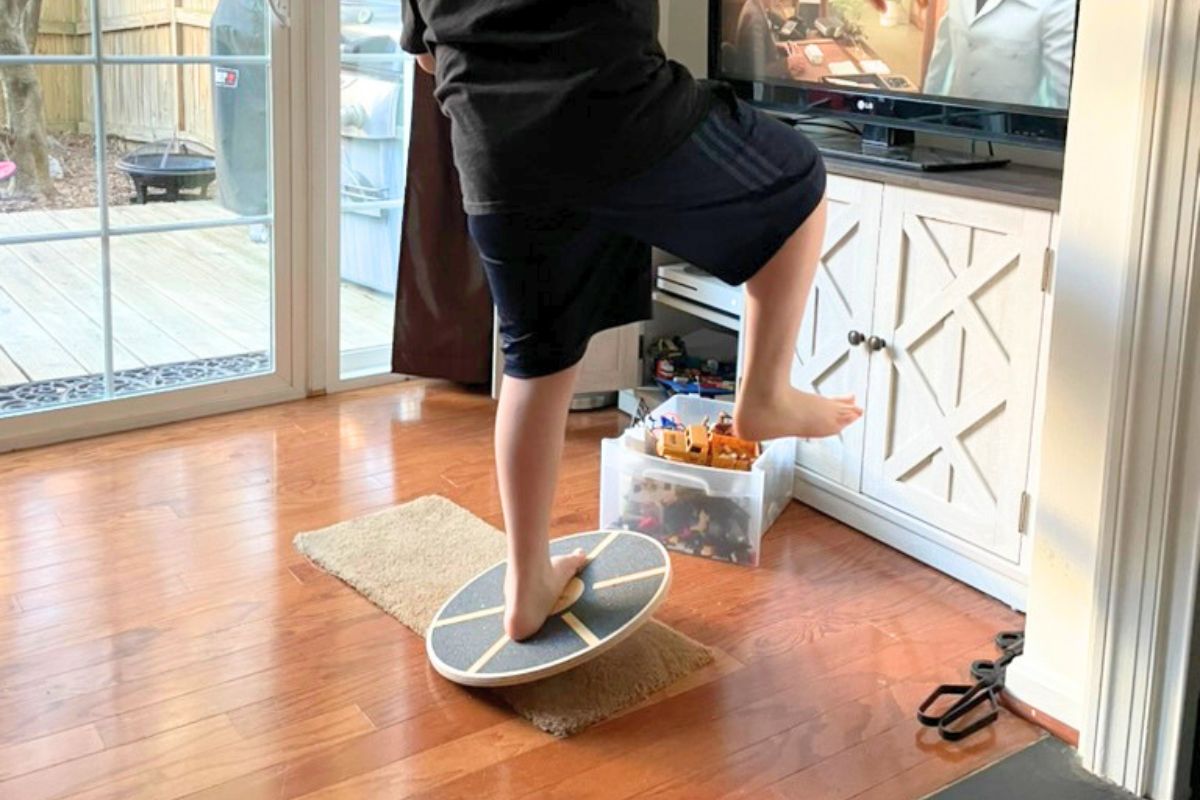 preteen boy balancing on board preteen gift idea